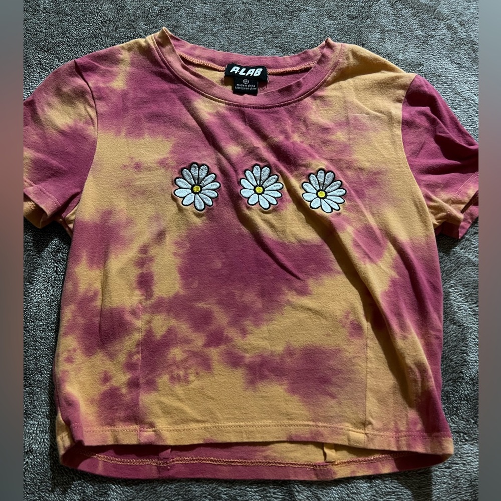 Orange and pink flower top